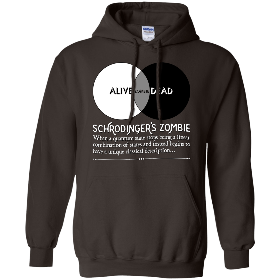 Sweatshirts Dark Chocolate / Small Schrödinger's Zombie Pullover Hoodie