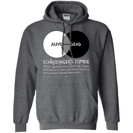 Sweatshirts Dark Heather / Small Schrödinger's Zombie Pullover Hoodie