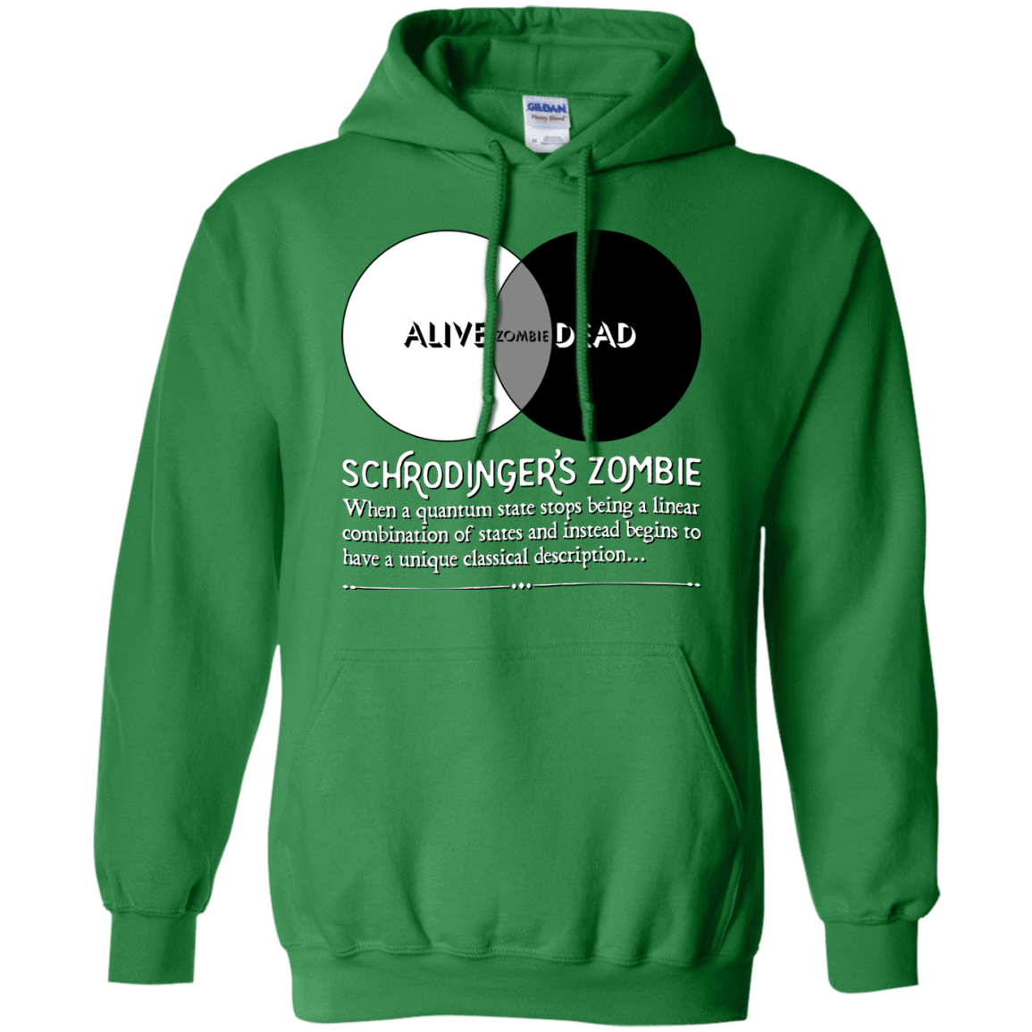 Sweatshirts Irish Green / Small Schrödinger's Zombie Pullover Hoodie