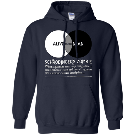 Sweatshirts Navy / Small Schrödinger's Zombie Pullover Hoodie