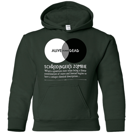 Sweatshirts Forest Green / YS Schrödinger's Zombie Youth Hoodie