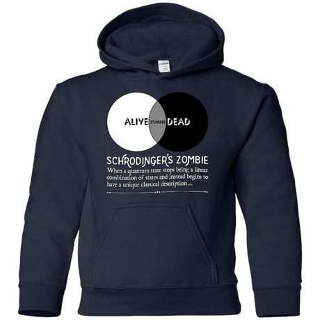 Sweatshirts Navy / YS Schrödinger's Zombie Youth Hoodie