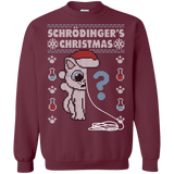 Sweatshirts Maroon / S Schrodingers Christmas Crewneck Sweatshirt