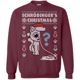 Sweatshirts Maroon / S Schrodingers Christmas Crewneck Sweatshirt