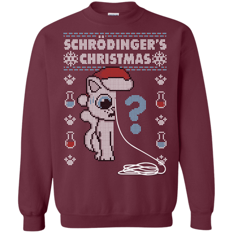 Sweatshirts Maroon / S Schrodingers Christmas Crewneck Sweatshirt