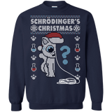Sweatshirts Navy / S Schrodingers Christmas Crewneck Sweatshirt