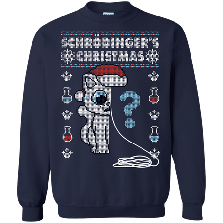 Sweatshirts Navy / S Schrodingers Christmas Crewneck Sweatshirt