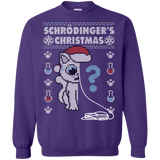 Sweatshirts Purple / S Schrodingers Christmas Crewneck Sweatshirt
