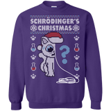 Sweatshirts Purple / S Schrodingers Christmas Crewneck Sweatshirt