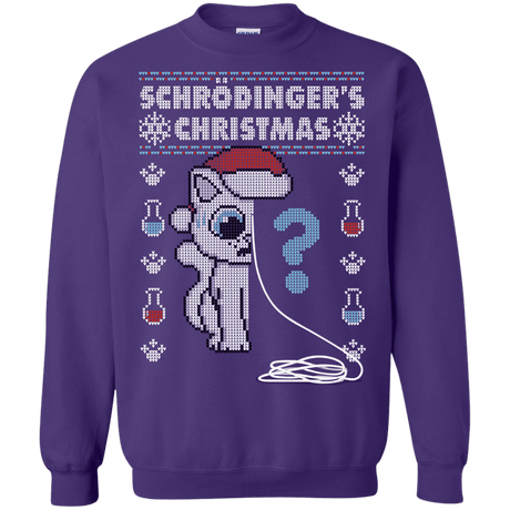 Sweatshirts Purple / S Schrodingers Christmas Crewneck Sweatshirt
