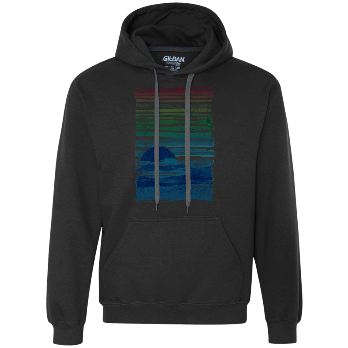 Sweatshirts Black / S Sea Landscape Premium Fleece Hoodie