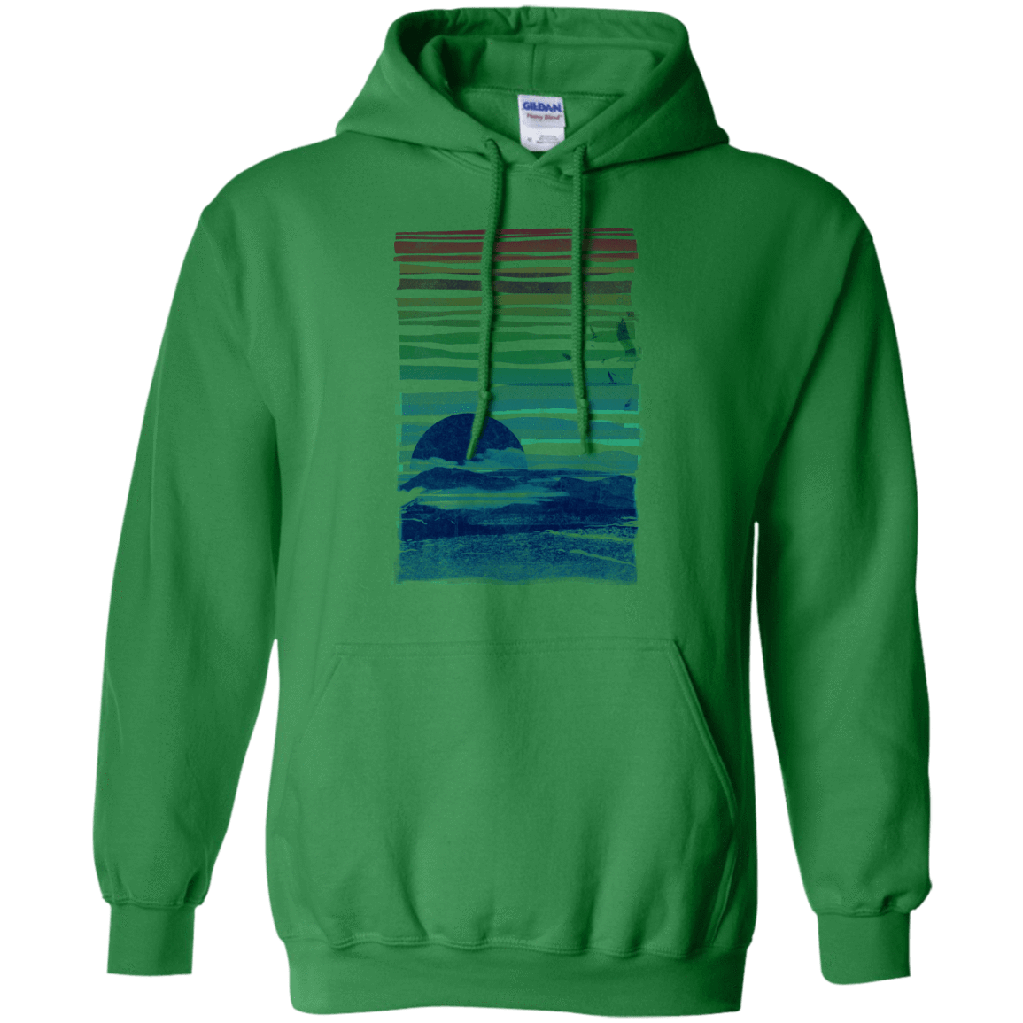 Sweatshirts Irish Green / S Sea Landscape Pullover Hoodie