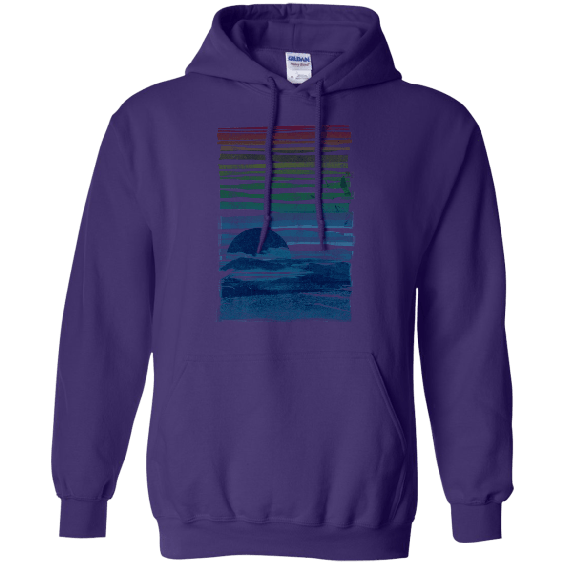 Sweatshirts Purple / S Sea Landscape Pullover Hoodie