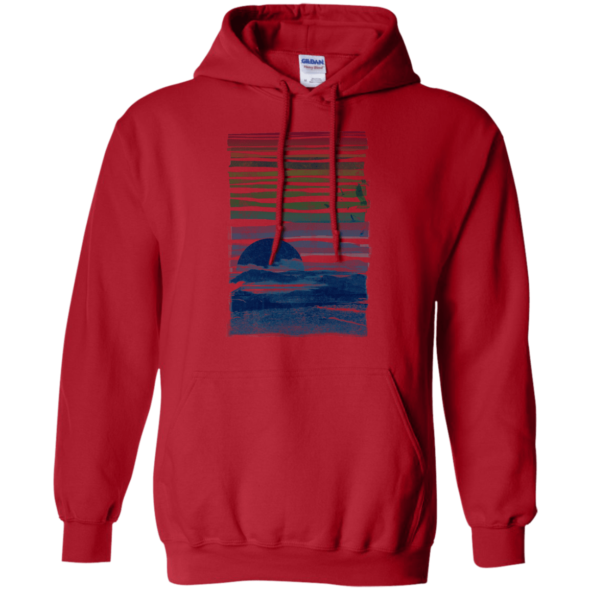 Sweatshirts Red / S Sea Landscape Pullover Hoodie