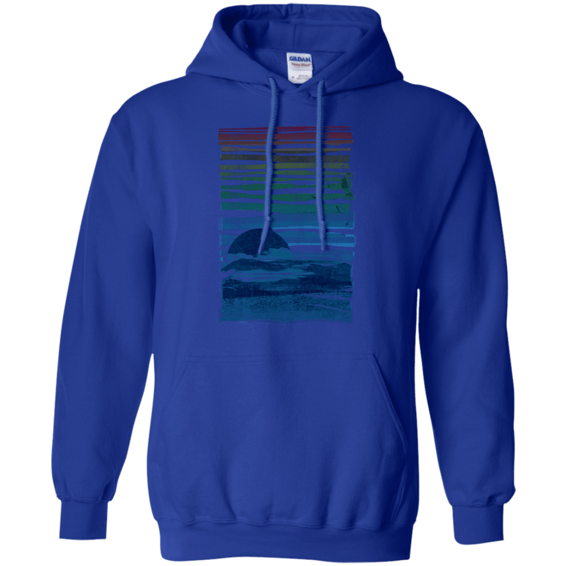 Sweatshirts Royal / S Sea Landscape Pullover Hoodie