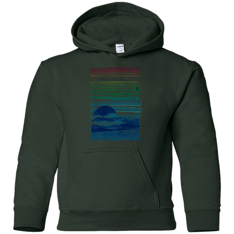 Sweatshirts Forest Green / YS Sea Landscape Youth Hoodie