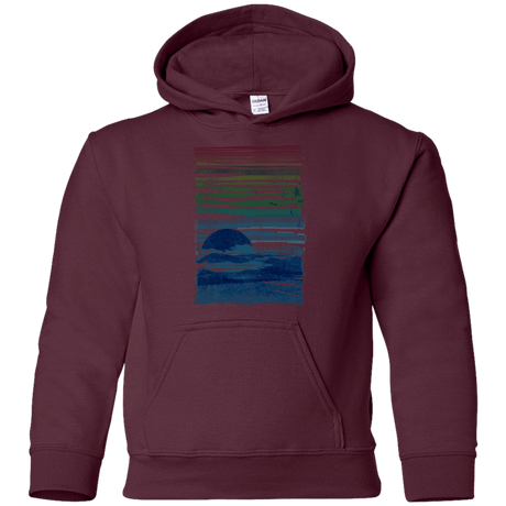 Sweatshirts Maroon / YS Sea Landscape Youth Hoodie