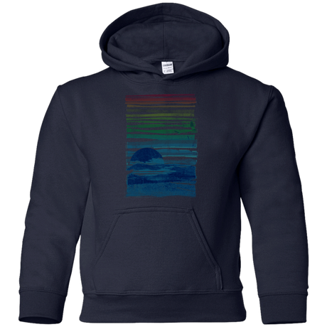 Sweatshirts Navy / YS Sea Landscape Youth Hoodie
