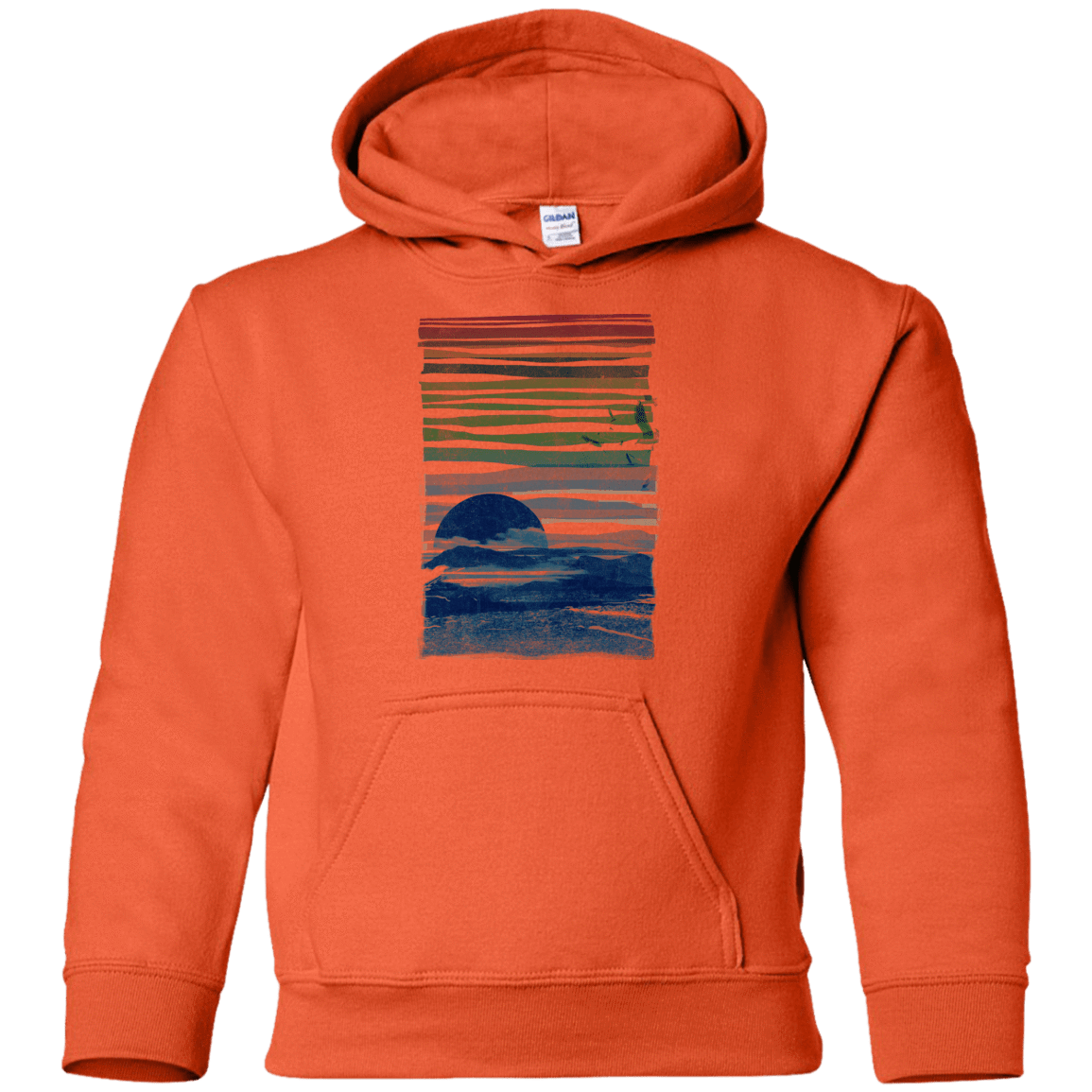Sweatshirts Orange / YS Sea Landscape Youth Hoodie