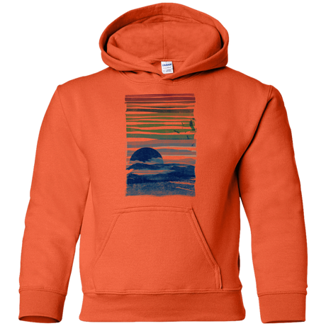 Sweatshirts Orange / YS Sea Landscape Youth Hoodie