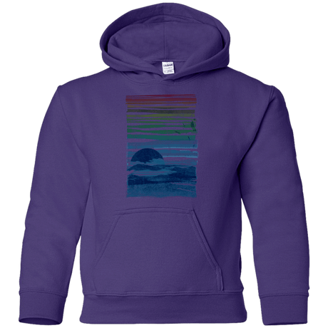 Sweatshirts Purple / YS Sea Landscape Youth Hoodie