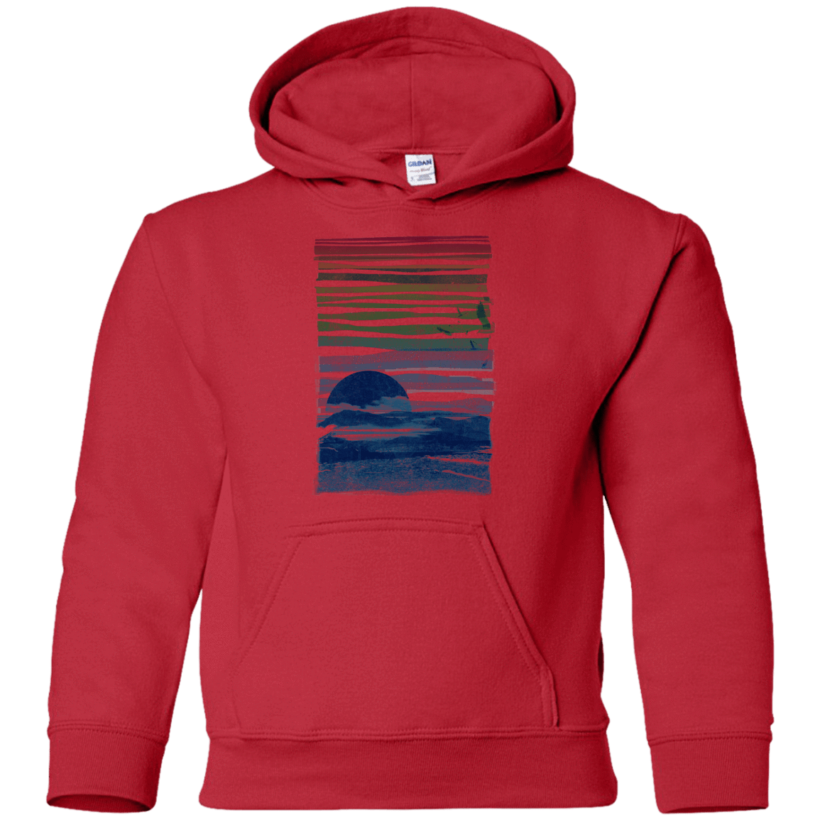 Sweatshirts Red / YS Sea Landscape Youth Hoodie