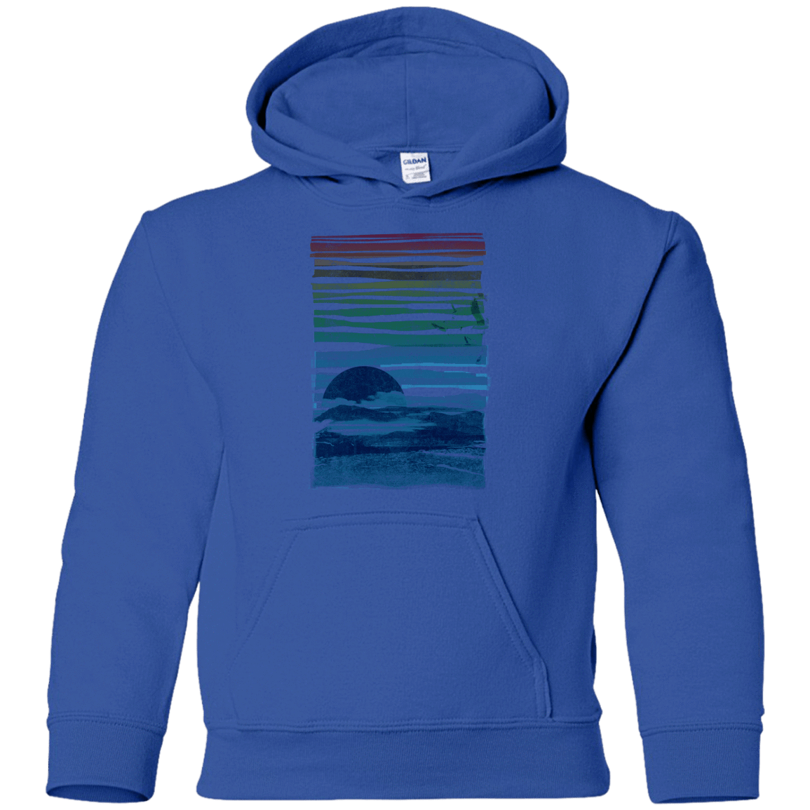 Sweatshirts Royal / YS Sea Landscape Youth Hoodie