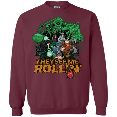 Sweatshirts Maroon / Small See me rolling Crewneck Sweatshirt