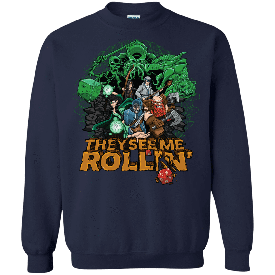Sweatshirts Navy / Small See me rolling Crewneck Sweatshirt