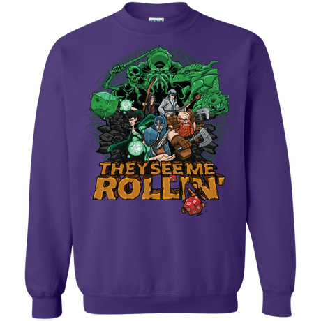 Sweatshirts Purple / Small See me rolling Crewneck Sweatshirt