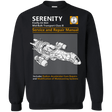 Sweatshirts Black / Small Serenity Service And Repair Manual Crewneck Sweatshirt