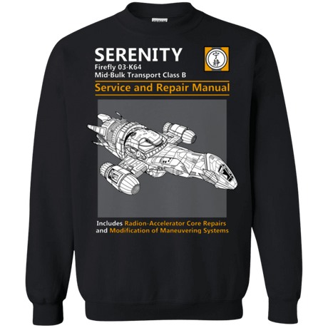 Sweatshirts Black / Small Serenity Service And Repair Manual Crewneck Sweatshirt