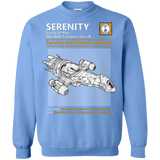 Sweatshirts Carolina Blue / Small Serenity Service And Repair Manual Crewneck Sweatshirt