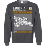Sweatshirts Dark Heather / Small Serenity Service And Repair Manual Crewneck Sweatshirt