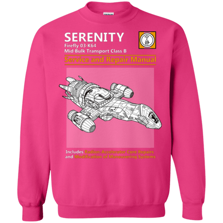 Sweatshirts Heliconia / Small Serenity Service And Repair Manual Crewneck Sweatshirt