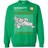 Sweatshirts Irish Green / Small Serenity Service And Repair Manual Crewneck Sweatshirt