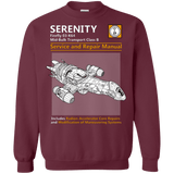 Sweatshirts Maroon / Small Serenity Service And Repair Manual Crewneck Sweatshirt