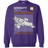 Sweatshirts Purple / Small Serenity Service And Repair Manual Crewneck Sweatshirt