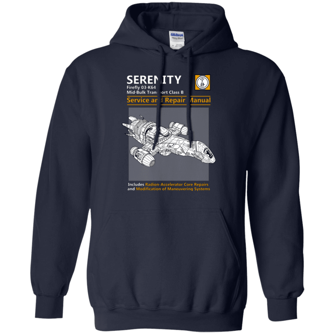 Sweatshirts Navy / Small Serenity Service And Repair Manual Pullover Hoodie