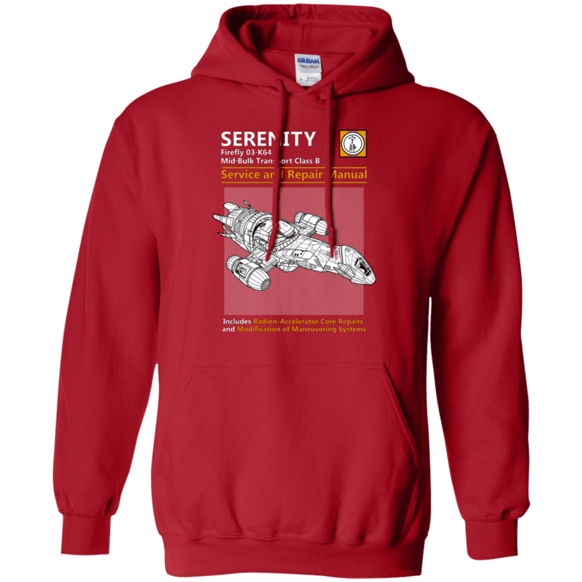 Sweatshirts Red / Small Serenity Service And Repair Manual Pullover Hoodie