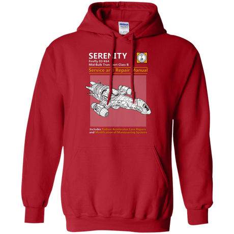 Sweatshirts Red / Small Serenity Service And Repair Manual Pullover Hoodie