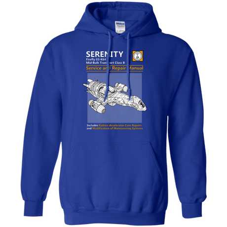 Sweatshirts Royal / Small Serenity Service And Repair Manual Pullover Hoodie