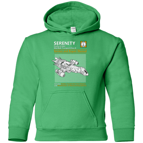 Sweatshirts Irish Green / YS Serenity Service And Repair Manual Youth Hoodie