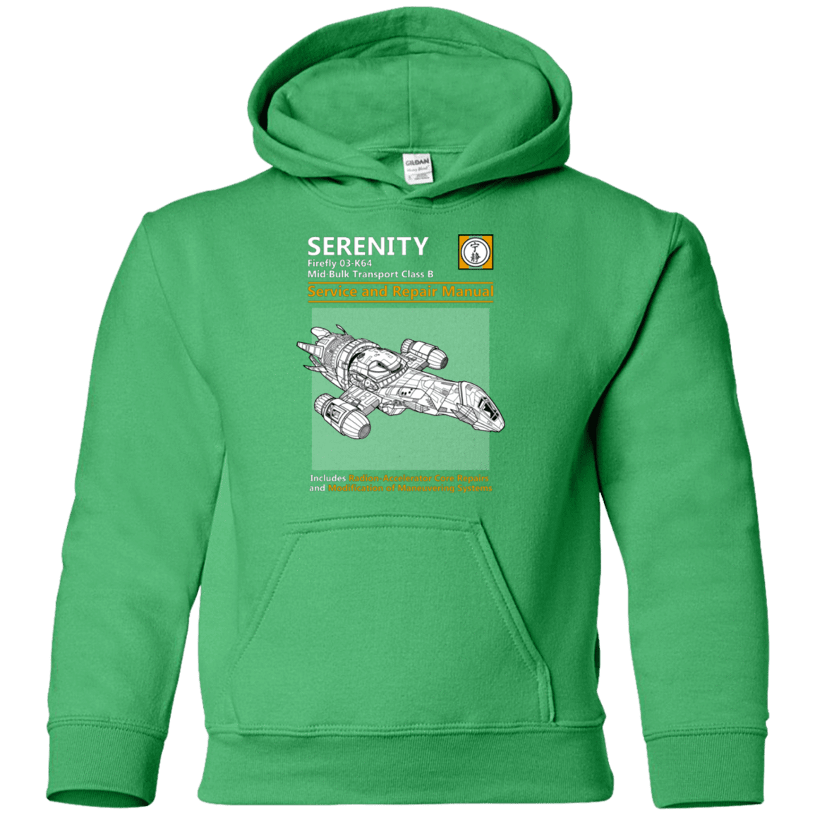 Sweatshirts Irish Green / YS Serenity Service And Repair Manual Youth Hoodie