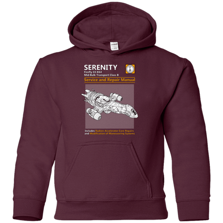 Sweatshirts Maroon / YS Serenity Service And Repair Manual Youth Hoodie