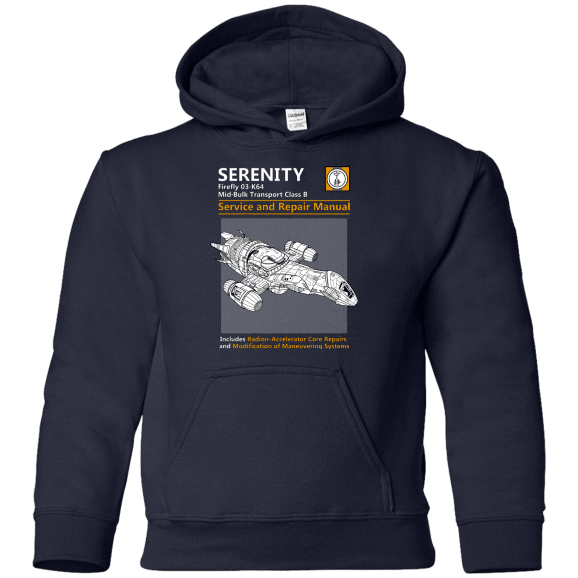 Sweatshirts Navy / YS Serenity Service And Repair Manual Youth Hoodie