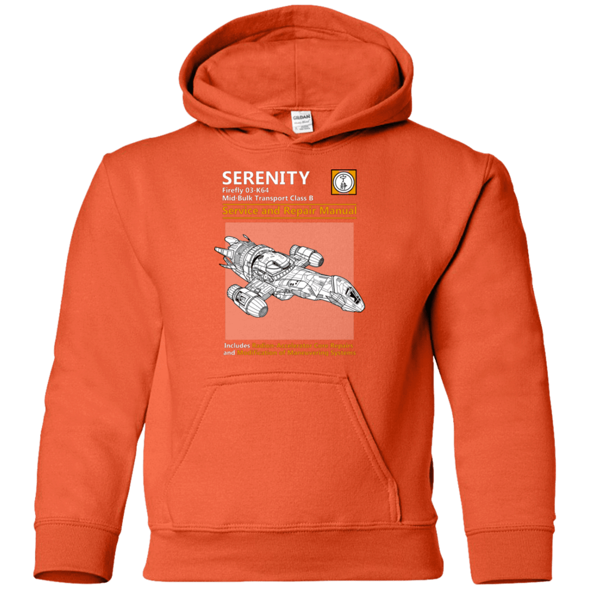 Sweatshirts Orange / YS Serenity Service And Repair Manual Youth Hoodie