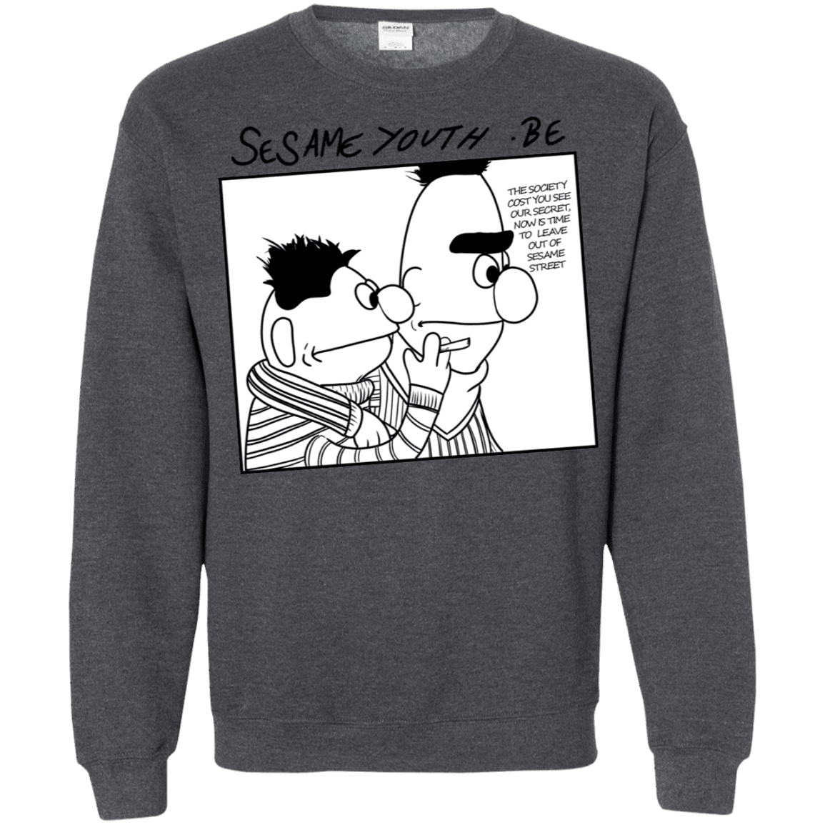 Sweatshirts Dark Heather / S Sesame Youth Crewneck Sweatshirt