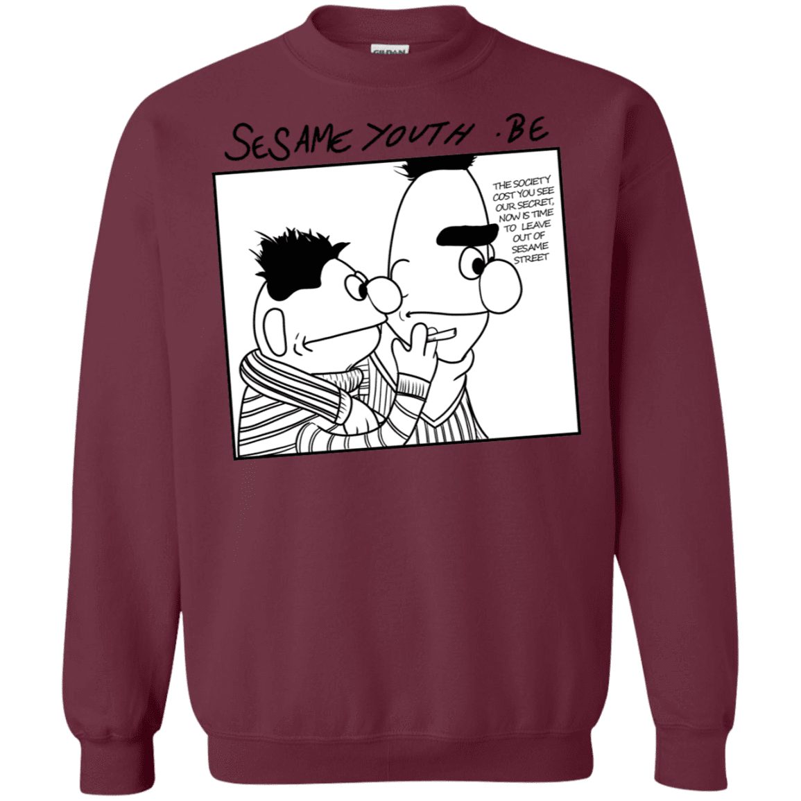 Sweatshirts Maroon / S Sesame Youth Crewneck Sweatshirt