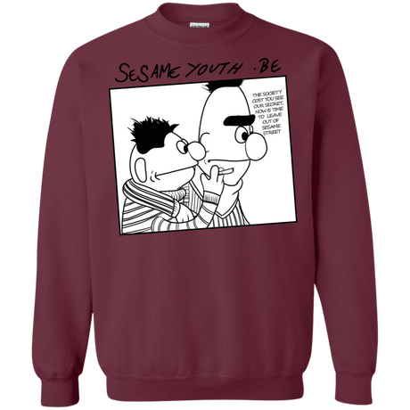 Sweatshirts Maroon / S Sesame Youth Crewneck Sweatshirt